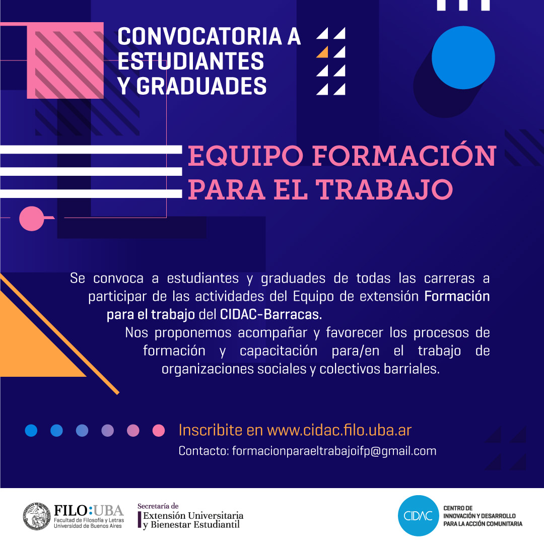 Convocatoria a estudiantes y graduades