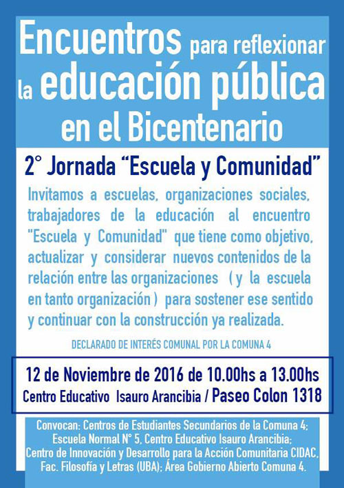 Jornadas escuela y comunidad