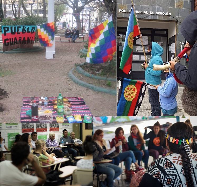 Collage de fotos de distintas comunidades indígenas